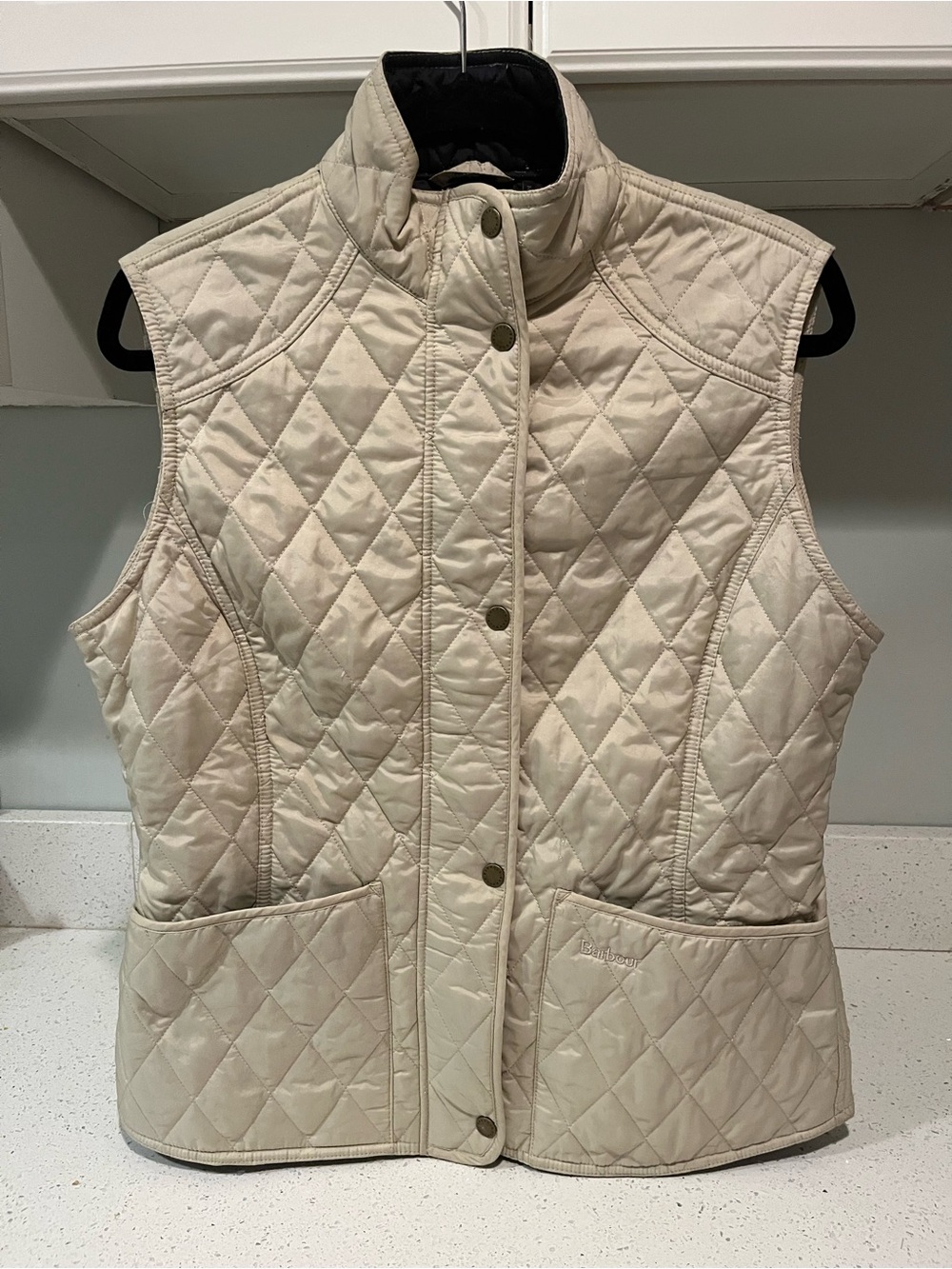 Barbour Quilted Sleeveless Vest - Cream US size 10